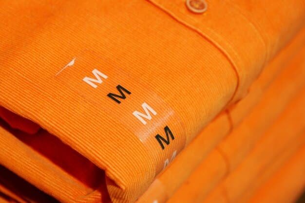 A close-up of two clothing labels, one from Shein and another from a different brand, showing noticeable differences in their size charts for the same nominal size (e.g., 