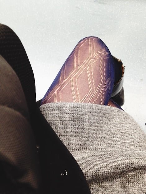 A close-up shot of a pair of Shein high-waisted leggings with a unique geometric pattern, showcasing the fabric's texture and flexibility. The background is blurred to focus on the leggings and their design details.
