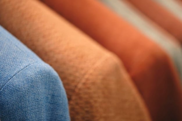 A close-up shot of various fabric swatches from Shein workwear, focusing on textures like polyester blends, crepe, and cotton. The image highlights the importance of selecting non-wrinkle and durable materials for office outfits.