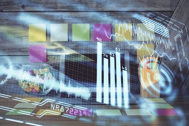 A visual representation of Shein's data analysis process, showing data streams from social media, customer transactions, and industry reports converging into an algorithm that outputs trend forecasts.